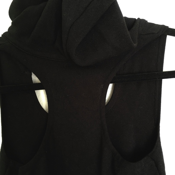 Rehab Black Crop Top Sports Hoodie Tank - Picture 5 of 5